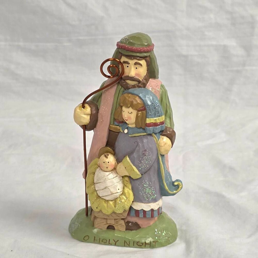 O Holy Night Mini Nativity Figurine Family Christmas